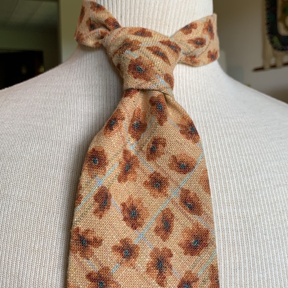 ERMENEGILDO ZEGNA FLORAL WOVEN SILK NECKTIE - Picture 2 of 13